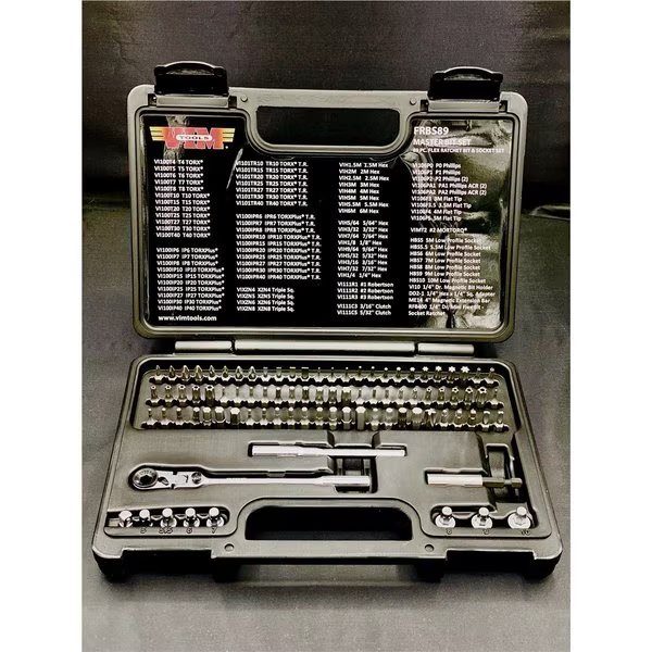 89 PC FLEX RATCHET BIT  SOCKET SET  14'' HEX DR, Vim Products, Mfr#: VIMFRBS89